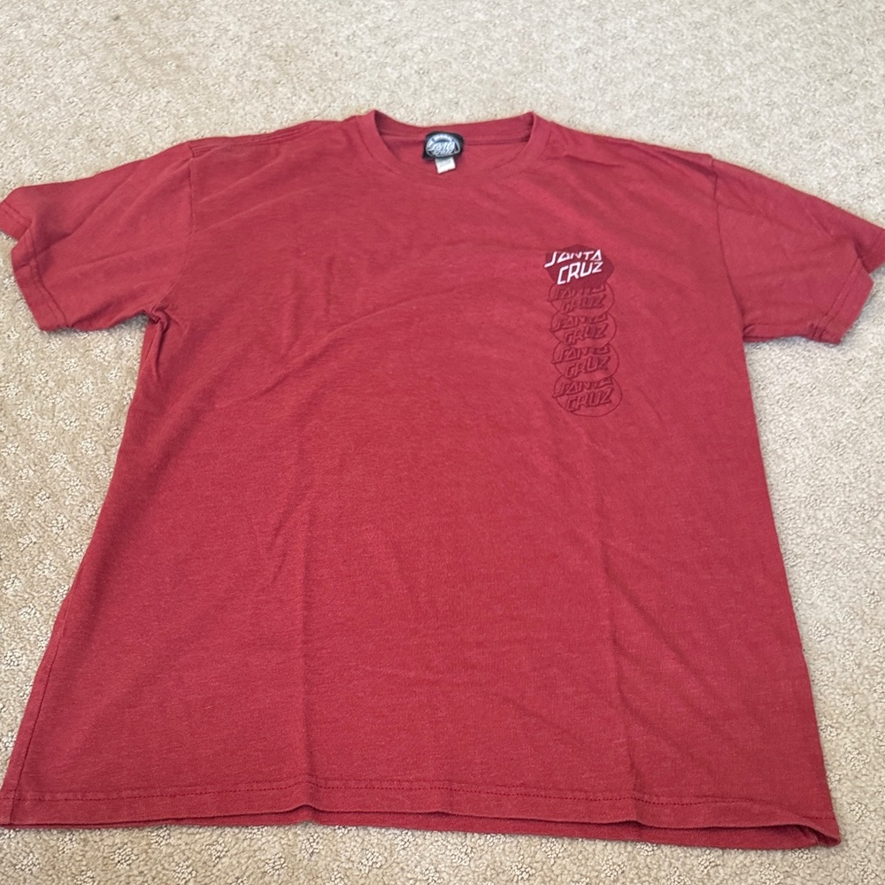 Santa Cruz Skateboards Red Short Sleeve Tee
